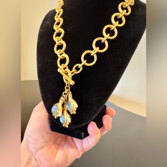 NWT Authentic luxury spring summer Julie Vos Bee Charm Statement Necklace - Picture 11 of 17